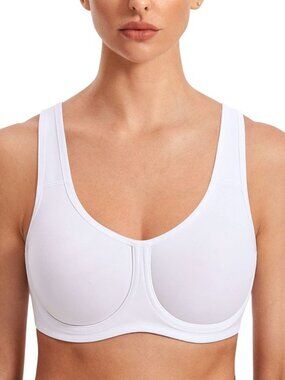 Syrokan 46C Max Control Underwire Sports Bra High Impact Adjustable Straps